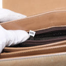PRADA Shoulder Bag Harako leather Beige Silver Auth bs35934V-31