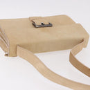 PRADA Shoulder Bag Harako leather Beige Silver Auth bs35934V-7