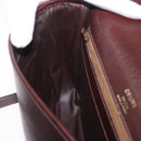 CELINE Shoulder Bag Leather Dark Brown Gold Auth bs35935-19