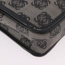 LOEWE Anagram Shoulder Bag PVC Gray Gold Auth bs35936-9