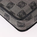 LOEWE Anagram Shoulder Bag PVC Gray Gold Auth bs35936-16