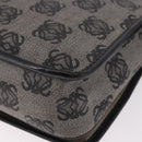 LOEWE Anagram Shoulder Bag PVC Gray Gold Auth bs35936-17