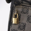 LOEWE Anagram Shoulder Bag PVC Gray Gold Auth bs35936-18