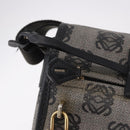 LOEWE Anagram Shoulder Bag PVC Gray Gold Auth bs35936-19