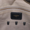 LOEWE Anagram Shoulder Bag PVC Gray Gold Auth bs35936-21