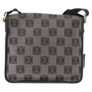 LOEWE Anagram Shoulder Bag PVC Gray Gold Auth bs35936-2