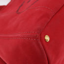 PRADA Canapa MM Hand Bag Canvas Red Auth bs35937-10