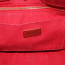 PRADA Canapa MM Hand Bag Canvas Red Auth bs35937-18