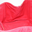 PRADA Canapa MM Hand Bag Canvas Red Auth bs35937-19