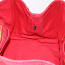 PRADA Canapa MM Hand Bag Canvas Red Auth bs35937-20