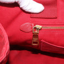 PRADA Canapa MM Hand Bag Canvas Red Auth bs35937-21