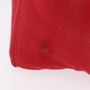 PRADA Canapa MM Hand Bag Canvas Red Auth bs35937-4