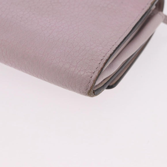 FENDI Long Wallet Leather Purple Gold 8M0427 Auth bs35938