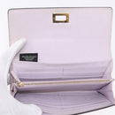 FENDI Long Wallet Leather Purple Gold 8M0427 Auth bs35938-15