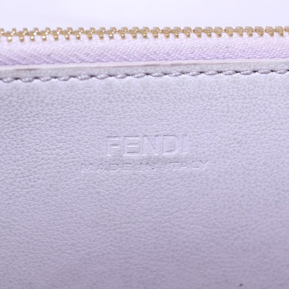 FENDI Long Wallet Leather Purple Gold 8M0427 Auth bs35938