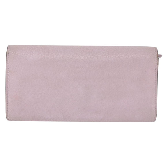 FENDI Long Wallet Leather Purple Gold 8M0427 Auth bs35938