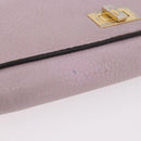 FENDI Long Wallet Leather Purple Gold 8M0427 Auth bs35938-8