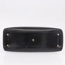 Christian Dior Hand Bag Patent Black Gold Auth bs35940-9