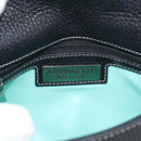 TIFFANY&Co. Shoulder Bag Leather Black Silver Auth bs35941-17