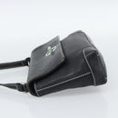 TIFFANY&Co. Shoulder Bag Leather Black Silver Auth bs35941-3
