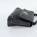 TIFFANY&Co. Shoulder Bag Leather Black Silver Auth bs35941-4