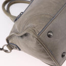 Miu Miu Hand Bag Leather 2way Gray Auth bs35942M-17