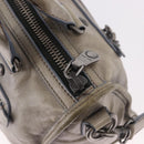 Miu Miu Hand Bag Leather 2way Gray Auth bs35942M-19