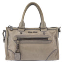 Miu Miu Hand Bag Leather 2way Gray Auth bs35942M-13