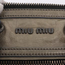 Miu Miu Hand Bag Leather 2way Gray Auth bs35942M-22