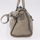 Miu Miu Hand Bag Leather 2way Gray Auth bs35942M-3