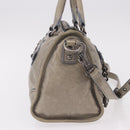 Miu Miu Hand Bag Leather 2way Gray Auth bs35942M-4