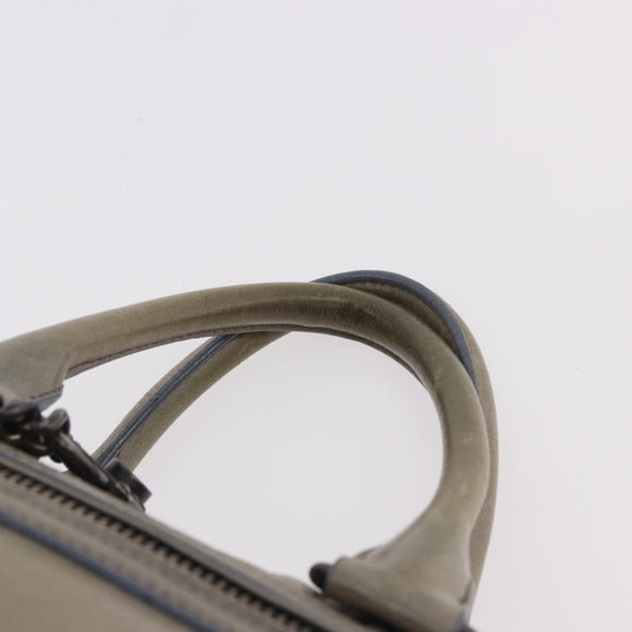 Miu Miu Hand Bag Leather 2way Gray Auth bs35942M