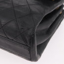 CHANEL Matelasse Chain Shoulder Bag Leather Black Gold CC Auth bs35943-16