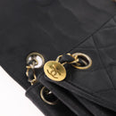 CHANEL Matelasse Chain Shoulder Bag Leather Black Gold CC Auth bs35943-23