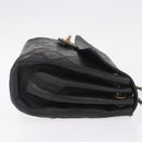 CHANEL Matelasse Chain Shoulder Bag Leather Black Gold CC Auth bs35943-3