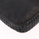 BOTTEGA VENETA Shoulder Bag Canvas Black Gold Auth bs35947-12