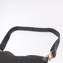 BOTTEGA VENETA Shoulder Bag Canvas Black Gold Auth bs35947-8