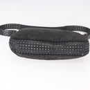 BOTTEGA VENETA Shoulder Bag Canvas Black Gold Auth bs35947-9