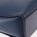 Christian Dior Shoulder Bag Leather Blue Gold Auth bs35948-12