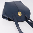 Christian Dior Shoulder Bag Leather Blue Gold Auth bs35948-6