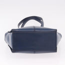 Christian Dior Shoulder Bag Leather Blue Gold Auth bs35948-9
