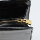 CELINE Tote Bag Patent Black Gold Auth bs35949-10