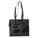 CELINE Tote Bag Patent Black Gold Auth bs35949-2