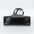 CELINE Tote Bag Patent Black Gold Auth bs35949-5