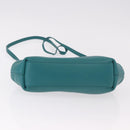 BOTTEGAVENETA Triangle Point Small Bag Leather 2way Turquoise Blue Auth bs35952V-5