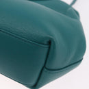 BOTTEGAVENETA Triangle Point Small Bag Leather 2way Turquoise Blue Auth bs35952V-9