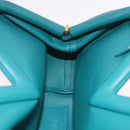 BOTTEGAVENETA Triangle Point Small Bag Leather 2way Turquoise Blue Auth bs35952V-19
