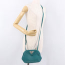 BOTTEGAVENETA Triangle Point Small Bag Leather 2way Turquoise Blue Auth bs35952V-21