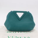 BOTTEGAVENETA Triangle Point Small Bag Leather 2way Turquoise Blue Auth bs35952V-12