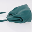 BOTTEGAVENETA Triangle Point Small Bag Leather 2way Turquoise Blue Auth bs35952V-4
